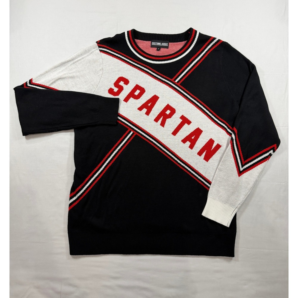 Costume Agent Spartan Cheerleader SNL Saturday Night Live Sweater Skirt Set L